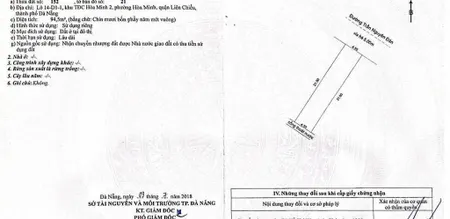 Mặt tiền 10.5m trần nguyên đán , hoà minh gần biển nguyễn tất thành giá 6.5 tỷ/95m2