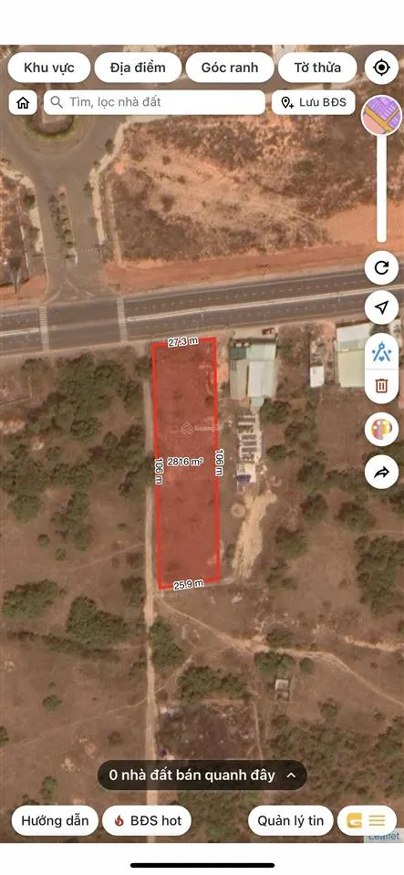 Bán 2800m2 góc 2 mặt tiền nguyễn thông, phú hài phan thiết đối diện queen pearl giá 16tr/m2