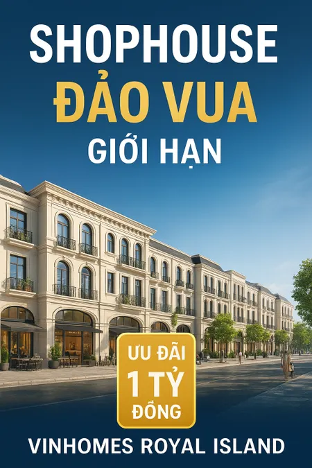 Bán Shophouse Đảo Vua ưu đãi 1 Tỷ