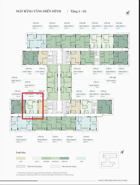 Chính chủ bán 2pn galia 57 m2 view nội khu , k dính nghĩa trang