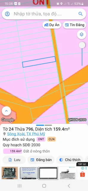 Bán đất 159m² ngang 5m giá 1.25 tỷ Phường Tân Thành