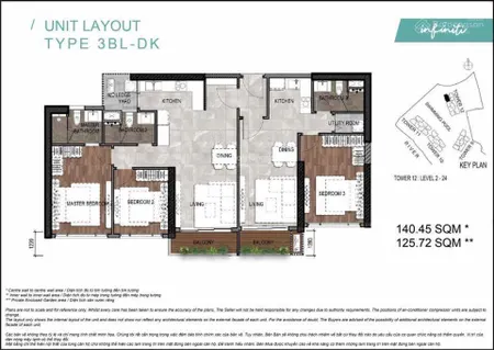 Cần bán gấp căn hộ the infiniti căn góc 3pn, diện tích 140m2 view hồ bơi cực đẹp giá rẻ nhất dự án