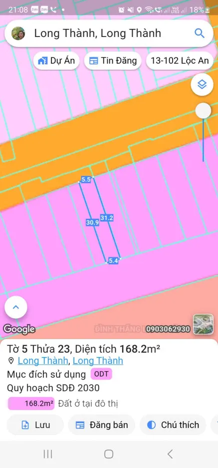 Bán đất 168m² ngang 5m giá 10 tỷ Xã Long Thành