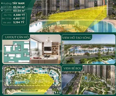Hoa hậu 2pn tầng trung view trực diện biển tạo sóng, bể bơi đẹp nhất lumiere spring bay. 0966 834 ***