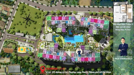 Elysian chuyển nhượng căn 2pn diện tích 80.12m2, balcony có lanai. giá hđmb 5.265 tỷ chênh 350tr