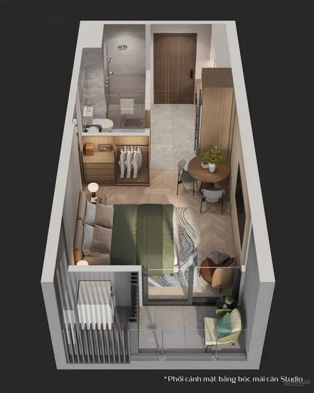 Bán studio phân khu masteri trinity square. dt 30.1m2 giá chỉ 2.035 tỷ