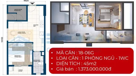 Giá đầu tư f0 cho căn 1pn thiên quân căn hộ cao cấp đối diện đh y dược cần thơ
