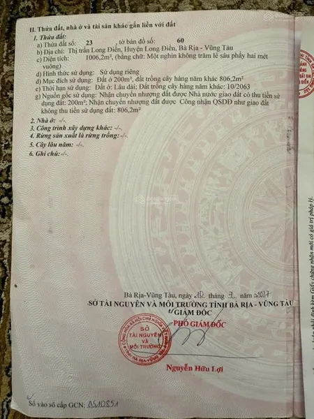 Bán đất mặt tiền vũng tàu đã lên tp