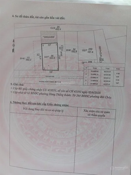 Bán đất tại hùng thắng, 8,6 tỷ, 163m2, mặt tiền 9,85m, mặt đường ec
