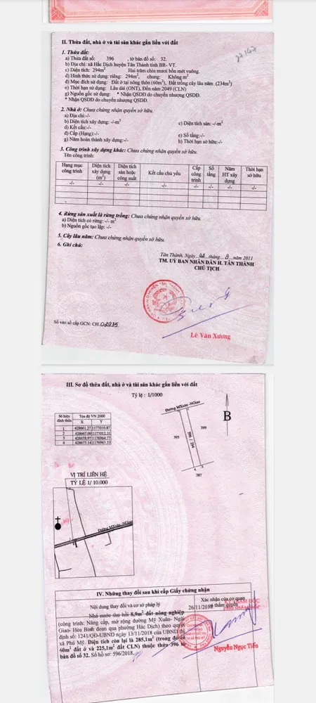 Bán đất 284.9m² ngang 6.0m giá 3.95 tỷ Phường Tân Thành