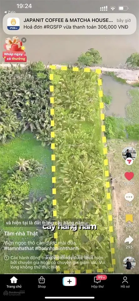 Bán lô đất mặt tiền sông sài gòn bình quới thanh đa