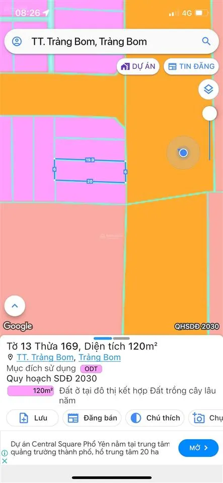 Cần bán lô mặt tiền đường ngô quyền, trảng bom
