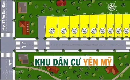 Đất liền kề cực đẹp khu dân cư yên mỹ, giá 800 triệu sổ đỏ