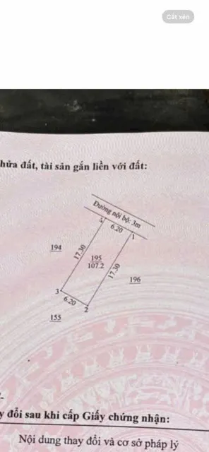 Bán đất Hưng Định, gần chợ Búng giá tốt