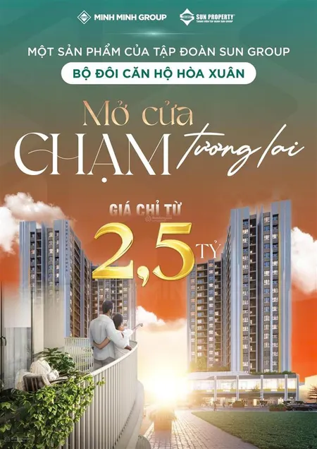 Chính thức nhận booking 2 tòa căn hộ cao cấp view sông , ngắm pháo hoa tại chân cầu hòa xuân .