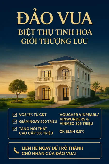 Sale Biệt thự đảo vua nơi nghỉ dưỡng và đầu tư hội tụ hoà mình với thiên nhiên