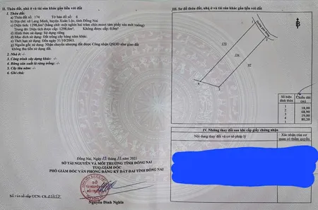 Bán đất 3665m² giá 1.96 tỷ Xã Xuân Phú