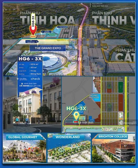 Biệt thự tứ lập hg63x vinhomes cổ loa phân khu tinh hoa, giá 51 tỷ đẳng cấp sống sang trọng