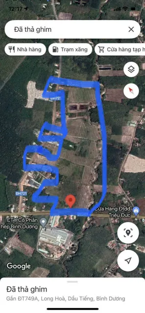 Bán đất 180000m² ngang 365m giá 180 tỷ Xã Long Hòa mặt tiền đường nhựa DT749 và DH721