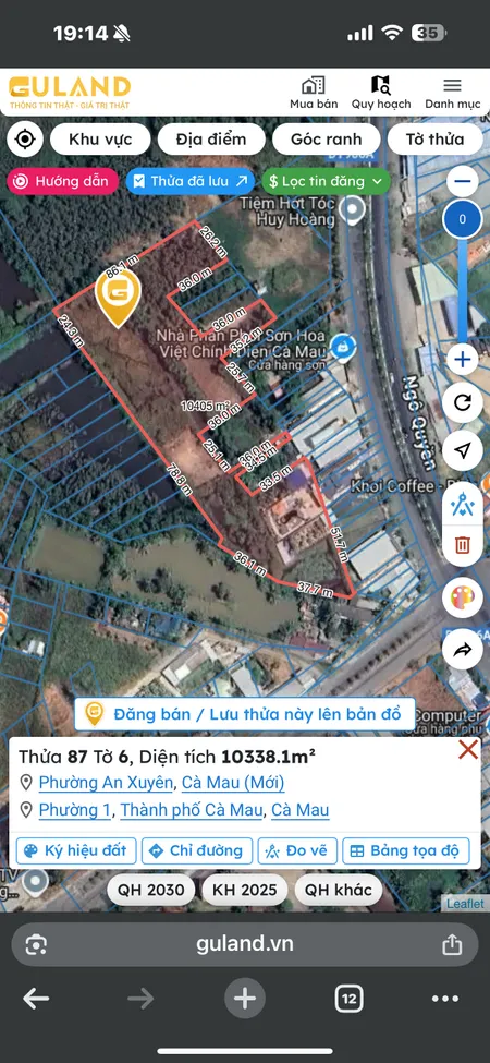 Bán 720m đất ntts cách lộ ngô quyền 100m xéo trường dân tộc nội trú cà mau và bệnh viện y học cổ truyền cà mau