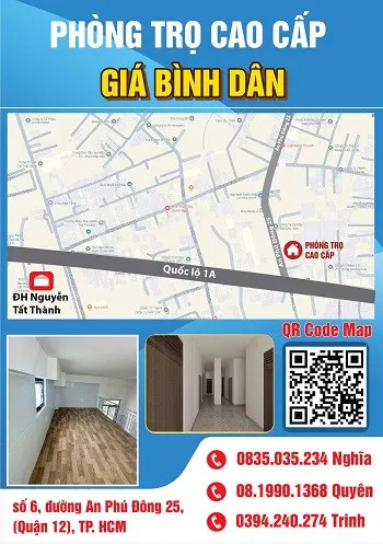 PHÒNG TRỌ CAO CẤP – FULL NỘI THẤT – GẦN ĐH NGUYỄN TẤT THÀNH &amp; VĂN HIẾN