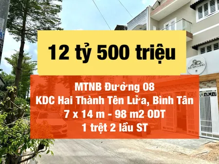 Nhà ngang 7m KDC Hai Thành Tên Lửa