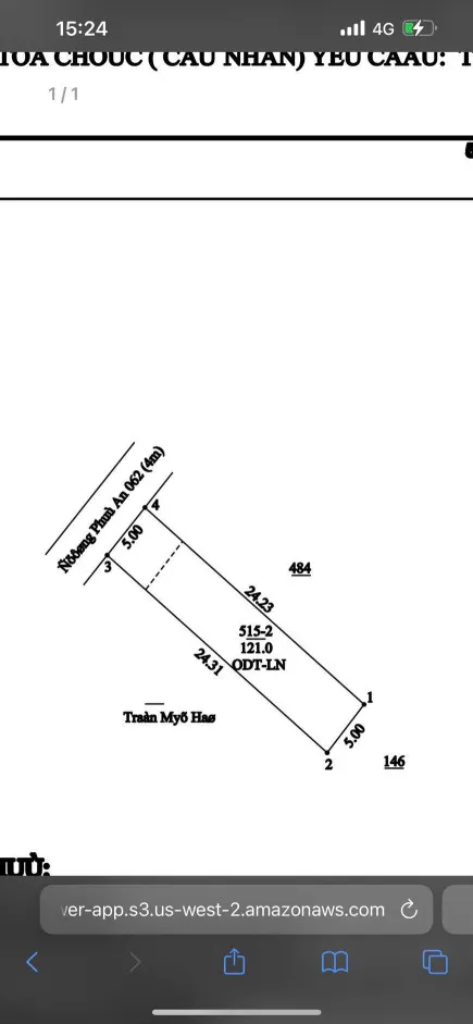 Bán đất Phú An gần DH609 giá chỉ 1ty050 triệu