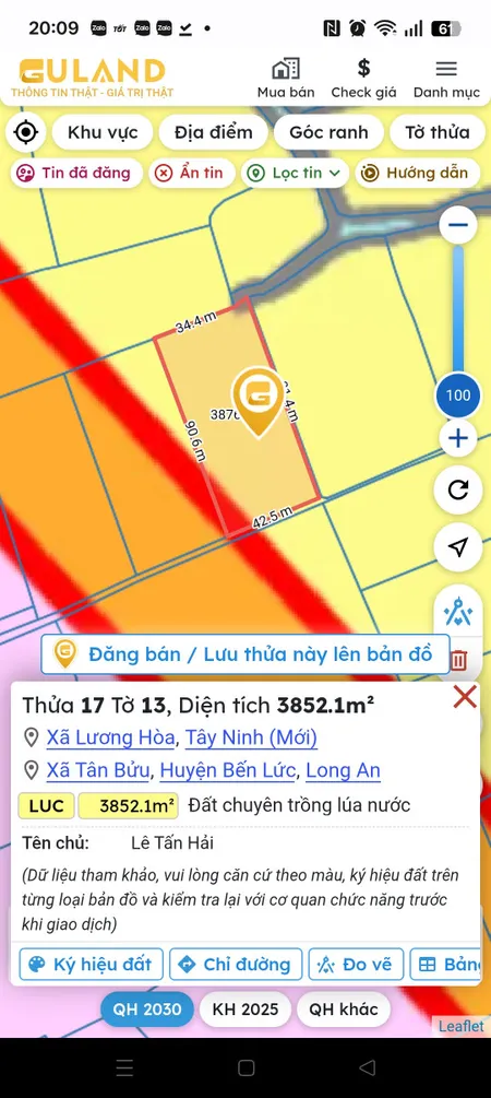 Bán đất 40000m² ngang 20m giá 10 tỷ Xã Lương Hòa