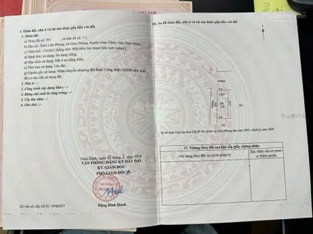 Bán gấp đất biển quất lâm, vì cần tiền trả ngân hàng. diện tích 124m2, lô 2 mặt tiền giá 2.3 tỷ/lô