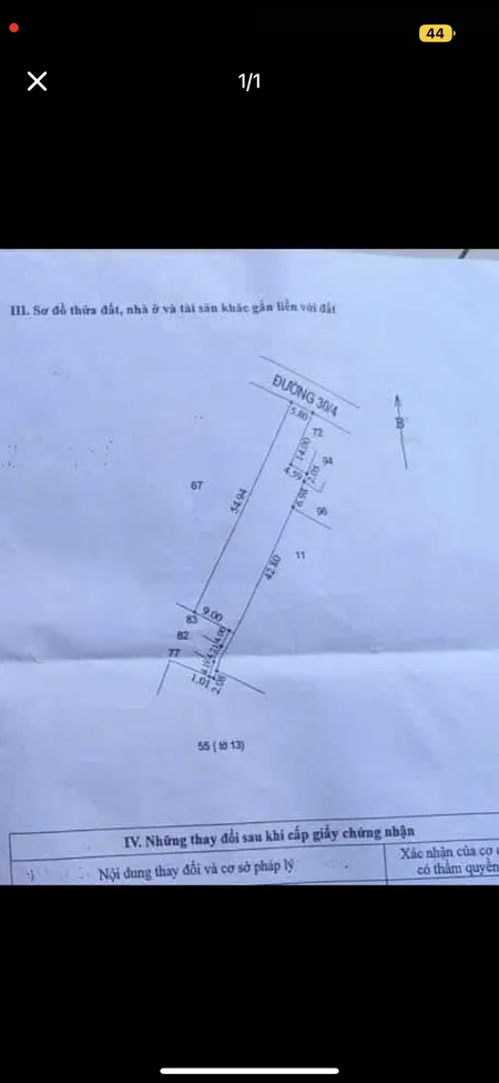Bán đất 30/4 Sóc Trăng  524.3m² ngang 5.8m giá 3.1 tỷ Phường Phú Lợi
