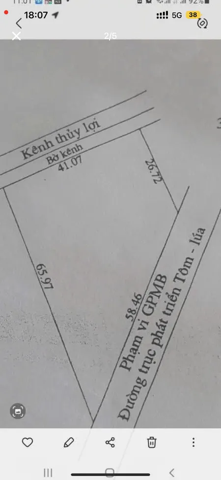 Bán đất 1905m² ngang 58m giá 1.5 tỷ Xã Ngọc Tố