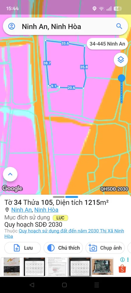Bán đất 1215m²ngang 38m giá 950 triệu Xã Bắc Ninh Hòa.QH fun thổ