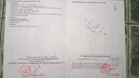 Bán đất ruộng đường xe hơi tới đất Phú An Bến Cát giá 1triệu500/ m2
