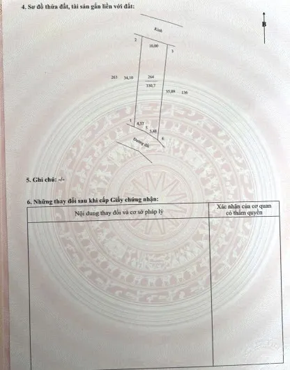Bán đất 330m² ngang 10m giá 320 triệu Xã Cái Ngang