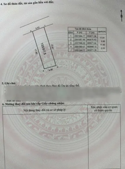 Bán đất 97.5m² ngang 5.56m giá 3 tỷ Xã Sóc Sơn
