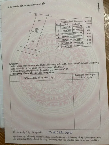 Bán đất 79m² ngang 5.12m giá 1.22 tỷ Xã Đa Phúc