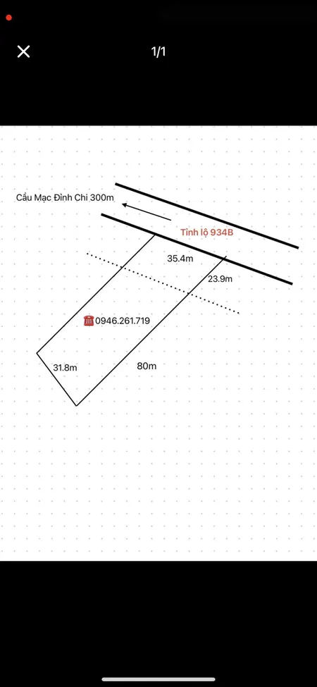 Bán đất 2860.2m² ngang 35.4m giá 9.56 tỷ Xã Tân Thạnh