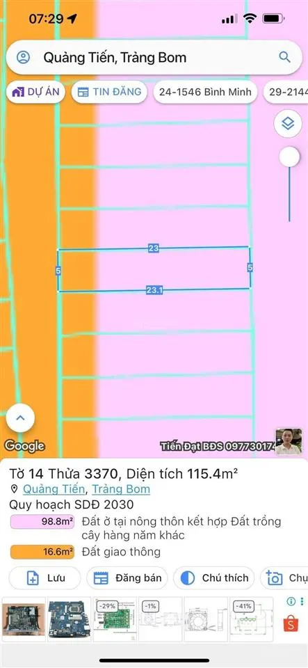 Quá rẽ mặt tiền nhựa thông thương khu dân cư,xã quang tiến cực đẹp