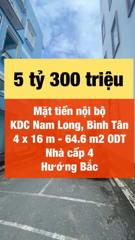 Mặt tiền nội bộ KDC Nam Long chỉ 5.3 tỷ !