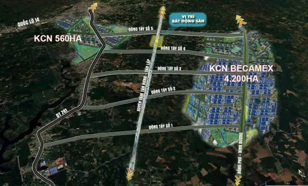 Đầu tư đất nền 250 Triệu – mặt tiền đường Xuyên Tâm 32m, gần KCN Đồng Phú – Becamex