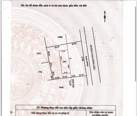 Bán đất Nam Sông Hậu  2223.4m² ngang 48,27m giá 6.76 tỷ Xã Trần Đề