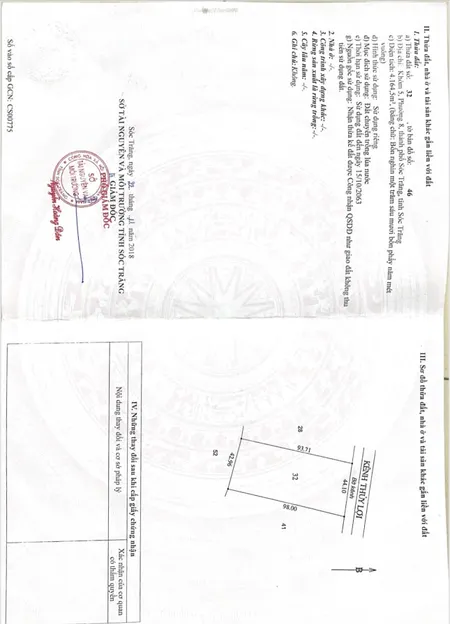 Bán đất sau lưng nhà hàng Ngôi Sao Nhỏ Sóc Trăng  4191.5m² ngang 41m giá 1.09 tỷ Phường Sóc Trăng