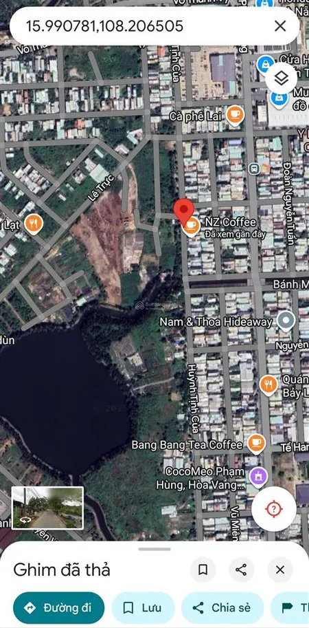Bán đất huỳnh tịnh của đối diện chung cư & công viên