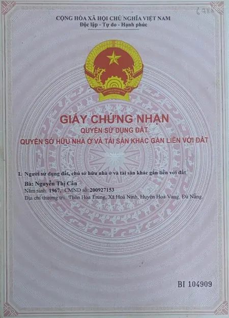 Bán đất thổ cư chính chủ 150m2 xã hòa phong, huyện hòa vang gần quốc lộ 14g