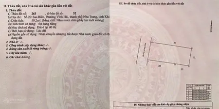 Lô đất ngay biển, giá rẻ 4,1tỷ hẻm sao biển, hòn chồng, nha trang, khánh hoà