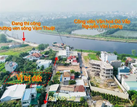 Bán đất gần sông vàm thuật. đường dự phóng 20m. 172m2 giá 8 tỷ