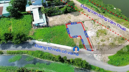 Bán 227m2 đất ven sông vườn lài, an phú đông, đường nhựa 12m, có vỉa hè, giá 13.5 tỷ thương lượng
