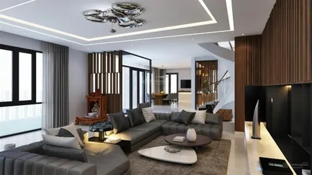 Bán biệt thự kdc sadeco ven sông ông lớn dt 329m2 xd 3 tầng full nội thất, sổ hồng giá 45 tỷ tl