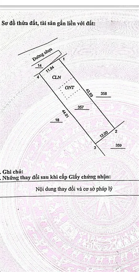 Cần chuyển nhượng lô đất 528m vị trí nằm sát khu công nghiệp nhuận trạch