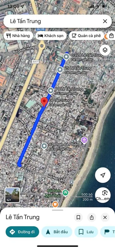 Bán lô đất 3 mặt tiền đường 10m5 lê tân trung, quận sơn trà, 336m2, giá 32,5 tỷ